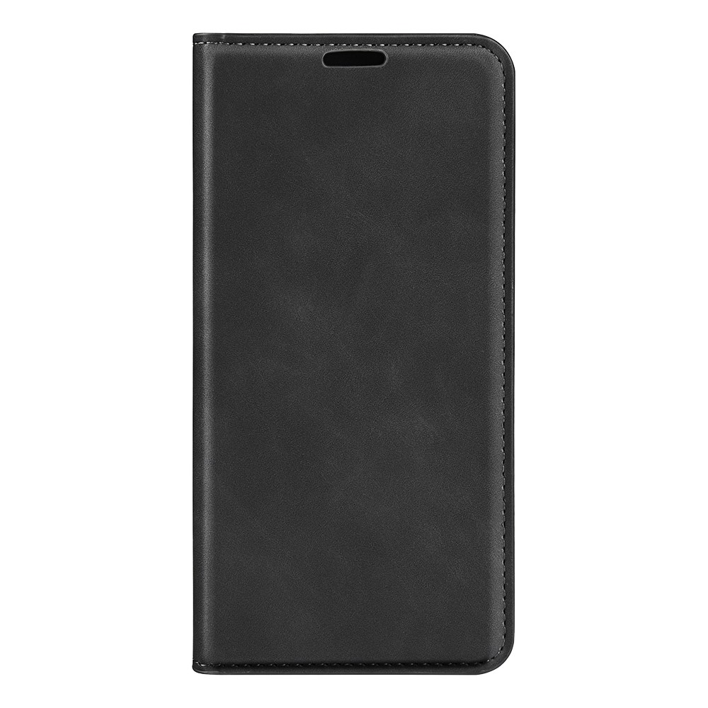 For Nokia X100 Skin Touch Feeling PU Leather + TPU Mobile Phone Case Stand Wallet Shockproof Cover - Black-7
