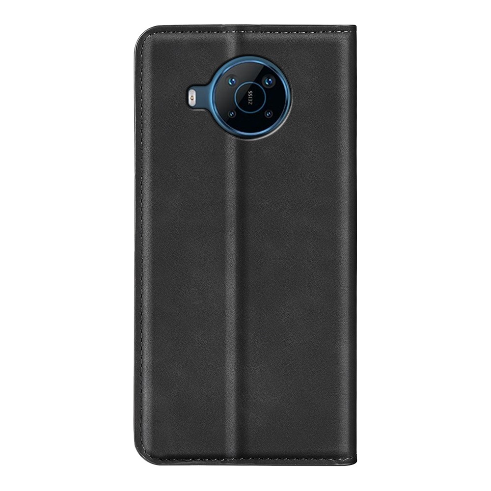 For Nokia X100 Skin Touch Feeling PU Leather + TPU Mobile Phone Case Stand Wallet Shockproof Cover - Black-8