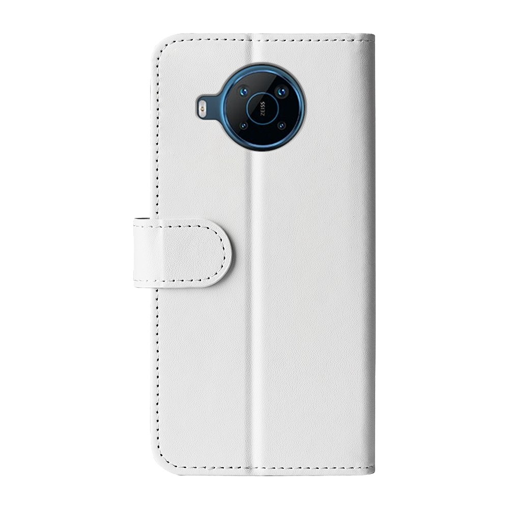 For Nokia X100 PU Leather Crazy Horse Texture Wallet Case Magnetic Clasp Folio Flip Stand Phone Cover - White-6