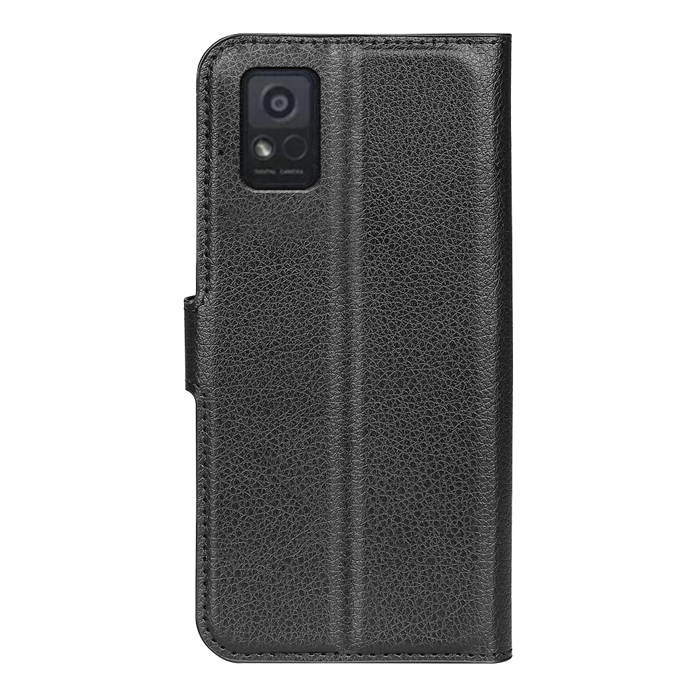 For ZTE Avid 589 Litchi Texture Phone Case Full Protection PU Leather Stand Wallet Phone Case - Black-8