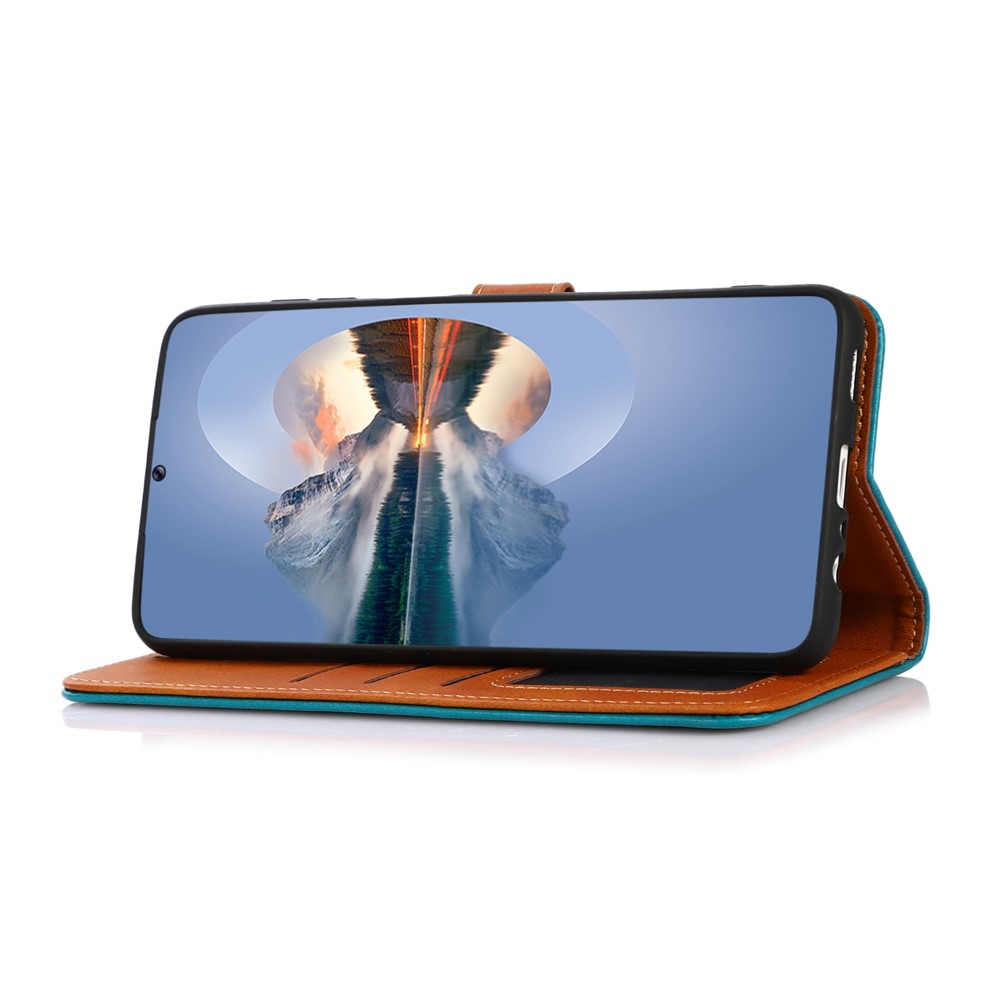 KHAZNEH for Nokia X100 PU Leather Golden Magnetic Buckle Wallet Phone Cover Stand Anti-Drop Full Protection Phone Cover - Black-3