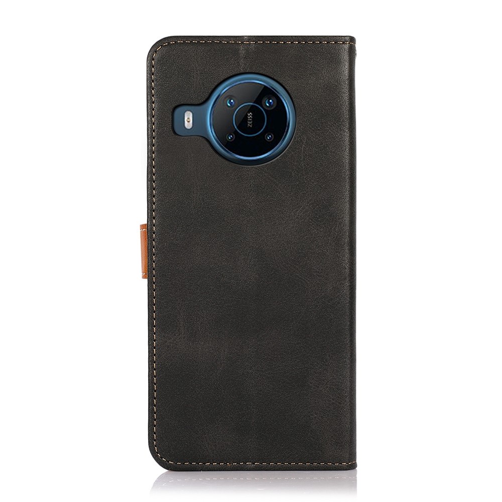 KHAZNEH for Nokia X100 PU Leather Golden Magnetic Buckle Wallet Phone Cover Stand Anti-Drop Full Protection Phone Cover - Black-8