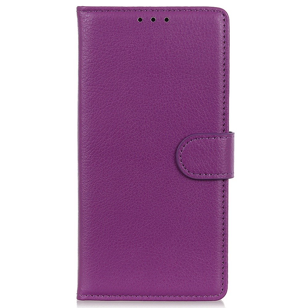 For Nokia C21 Plus Litchi Texture Wallet Case PU Leather Stand Magnetic Drop Protection Shockproof Cover - Purple-6