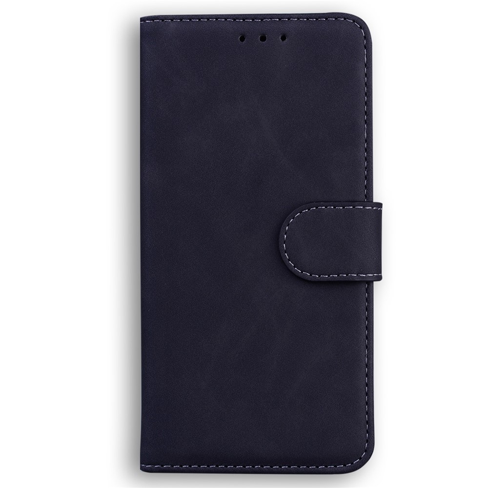 For Nokia C21 Plus Solid Color Shockproof Phone Case PU Leather Anti-scratch Protective Cover with Wallet Stand - Black-6