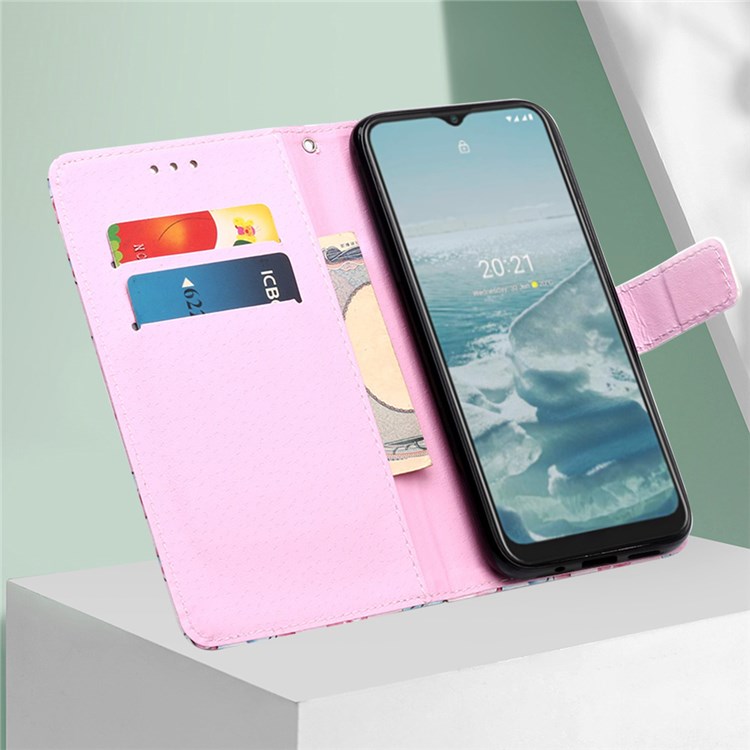 YB Pattern Printing Leather Series-4 for Nokia G20/G10 PU Leather Wallet Stand Case Full Protection Phone Cover with Strap - Baby Panda-4