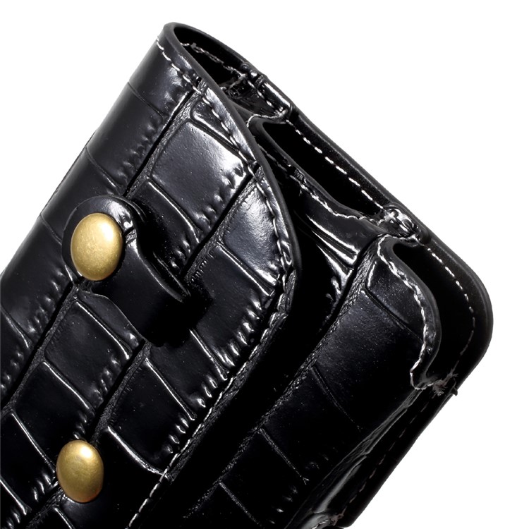 Crocodile Texture Universal Belt Clip PU Leather Holster Pouch for Samsung Galaxy S7 / iPhone 7 - Black-7