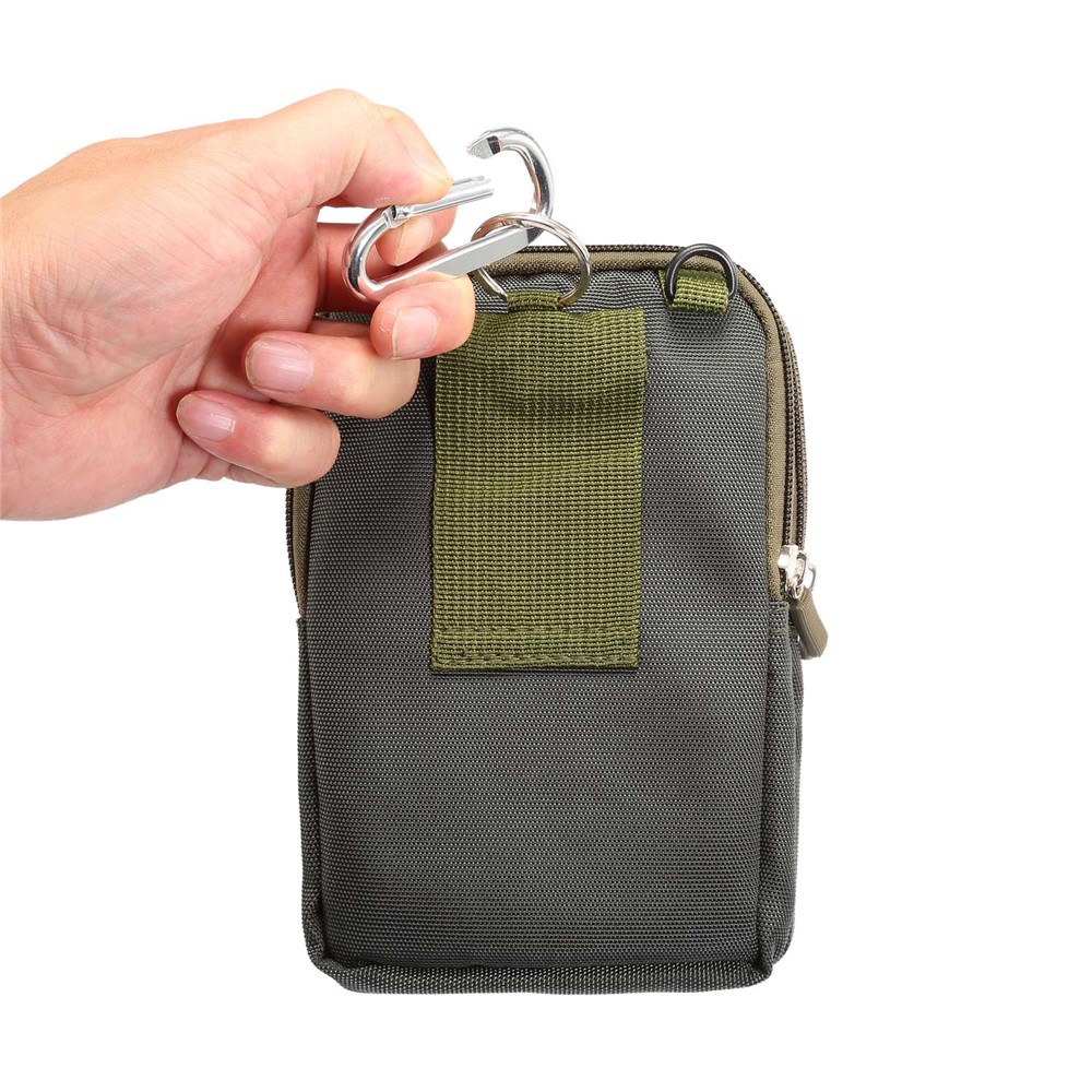 6,4 Zoll Outdoor-Tactical Molle Beutel Hüfttasche Dienstprogramm Gadget Shell Mit Handy-Holster - Armeegrün-10
