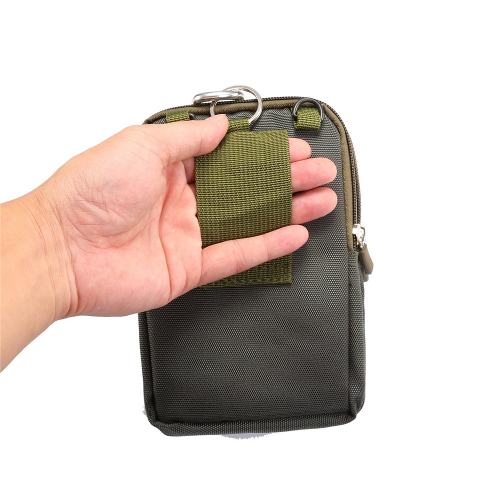 6,4 Zoll Outdoor-Tactical Molle Beutel Hüfttasche Dienstprogramm Gadget Shell Mit Handy-Holster - Armeegrün-11