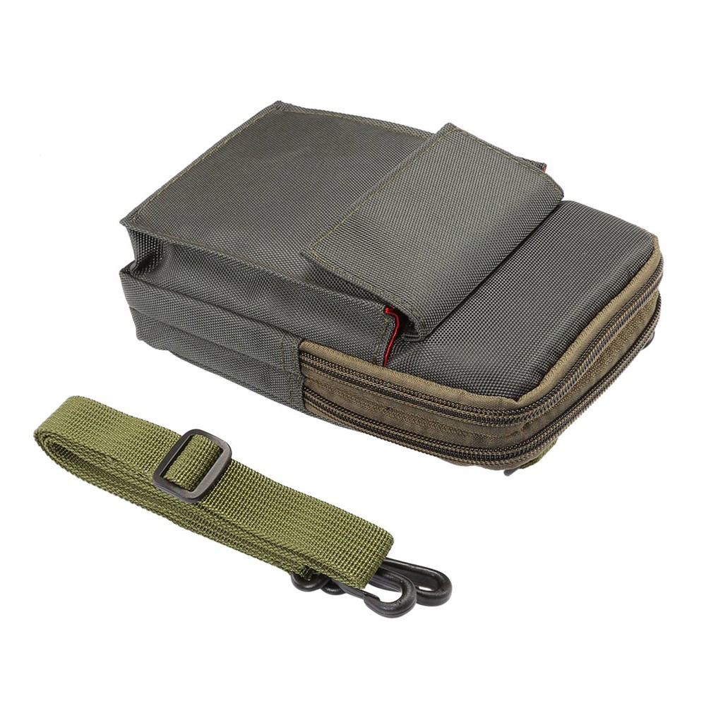 6,4 Zoll Outdoor-Tactical Molle Beutel Hüfttasche Dienstprogramm Gadget Shell Mit Handy-Holster - Armeegrün-4