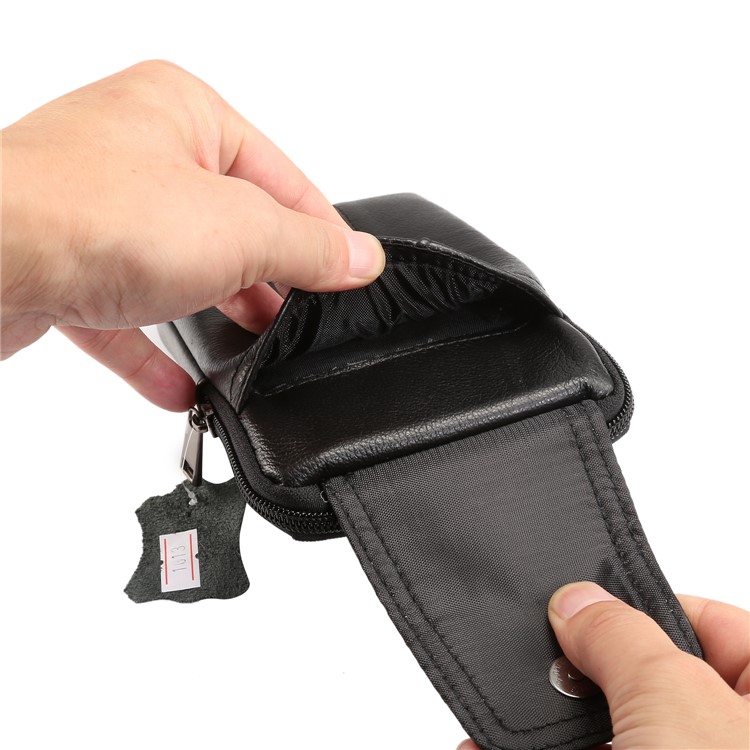 Bolso Vertical Universal De La Bolsa De La Pistolera Del Cuero Genuino Para Samsung S8 / S8 Más, Tamaño: 16.5x10.7x2.0cm - Negro-10