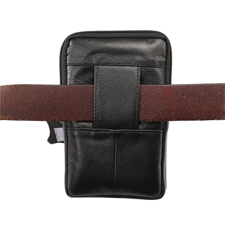Bolso Vertical Universal De La Bolsa De La Pistolera Del Cuero Genuino Para Samsung S8 / S8 Más, Tamaño: 16.5x10.7x2.0cm - Negro-9