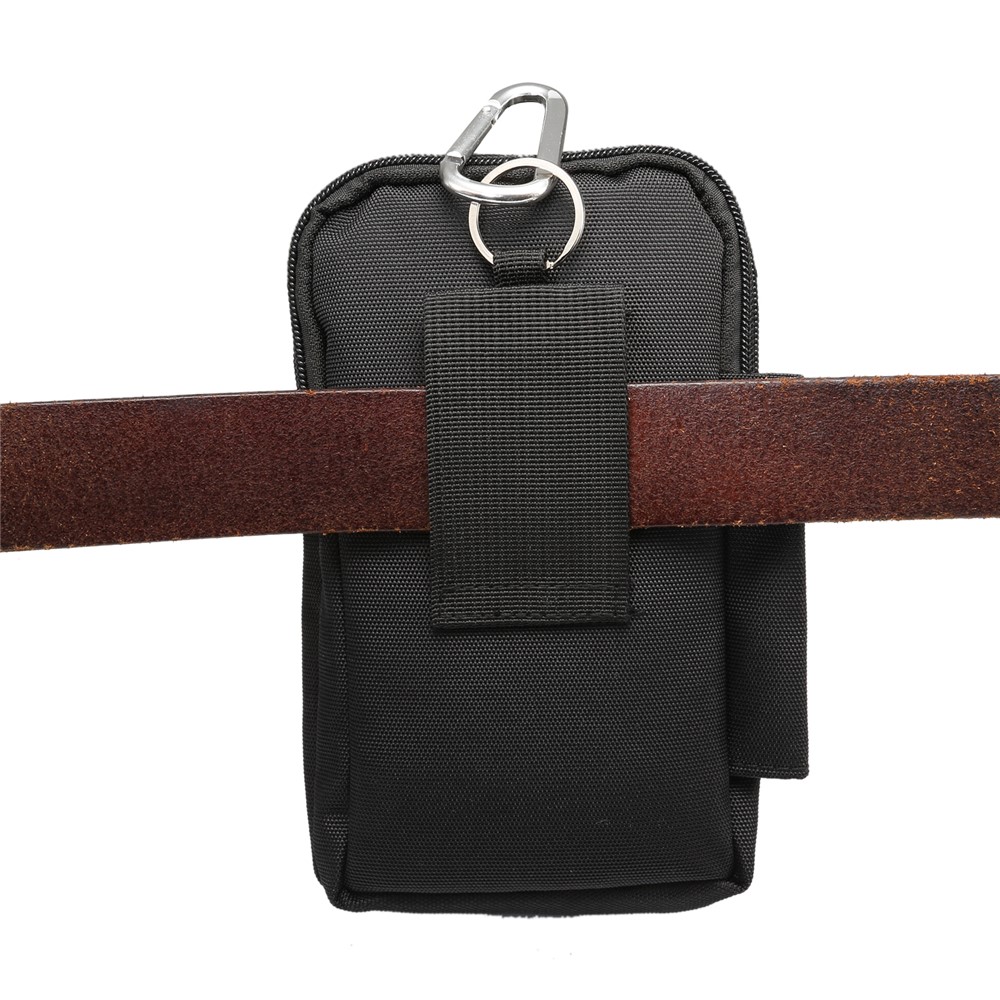 7-Zoll-Outdoor-Tactical Molle Beutel Hüfttasche Dienstprogramm Gadget Tasche Mit Handy-Holster - Schwarz-3