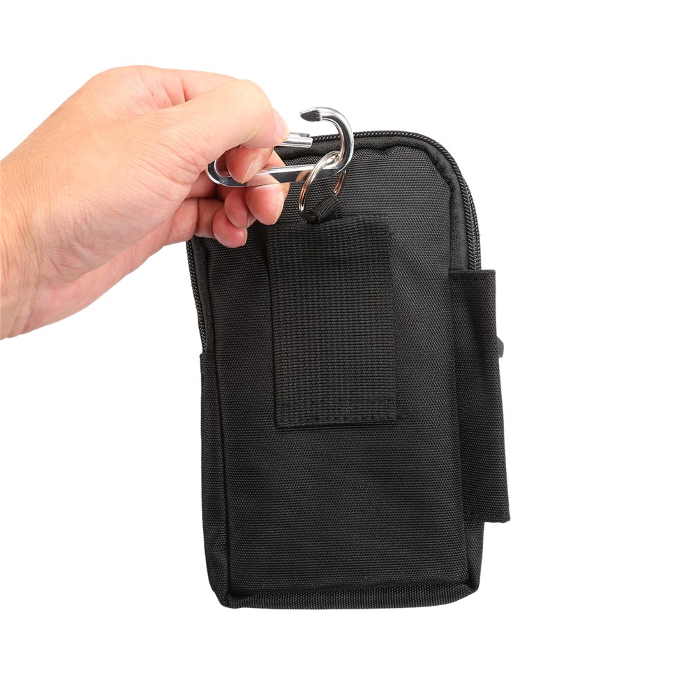 7-Zoll-Outdoor-Tactical Molle Beutel Hüfttasche Dienstprogramm Gadget Tasche Mit Handy-Holster - Schwarz-7