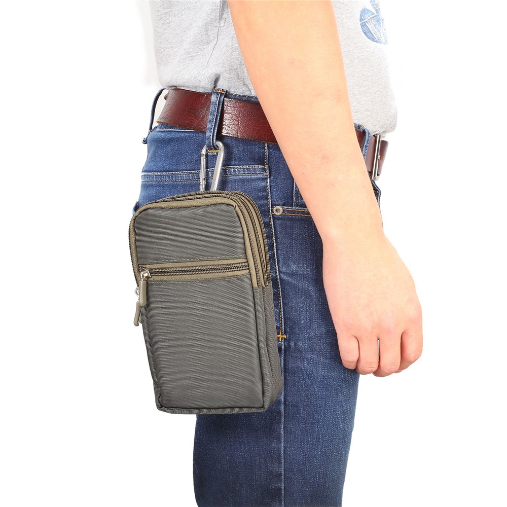 7 pulgadas táctica al aire libre molle bolsa de cintura paquete utilidad gadget caso con funda de teléfono celular - ejército campoverde-10
