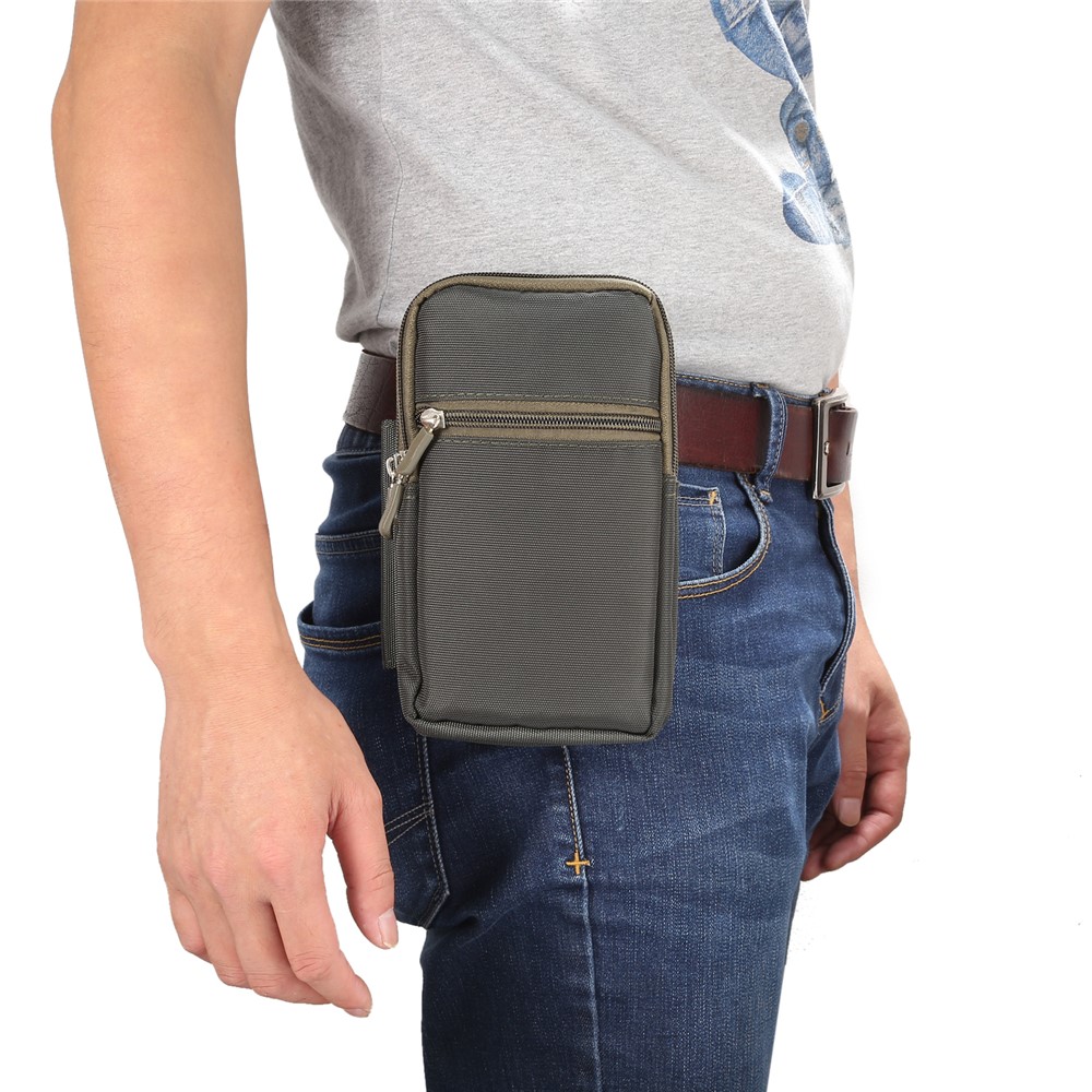 7 pulgadas táctica al aire libre molle bolsa de cintura paquete utilidad gadget caso con funda de teléfono celular - ejército campoverde-11
