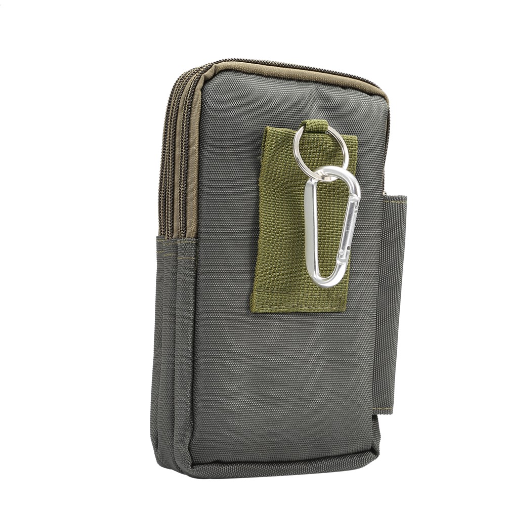 7 pulgadas táctica al aire libre molle bolsa de cintura paquete utilidad gadget caso con funda de teléfono celular - ejército campoverde-2