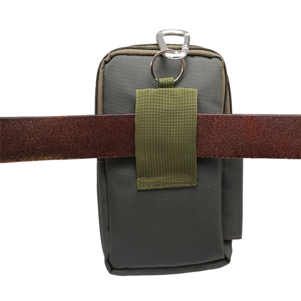 7 pulgadas táctica al aire libre molle bolsa de cintura paquete utilidad gadget caso con funda de teléfono celular - ejército campoverde-3