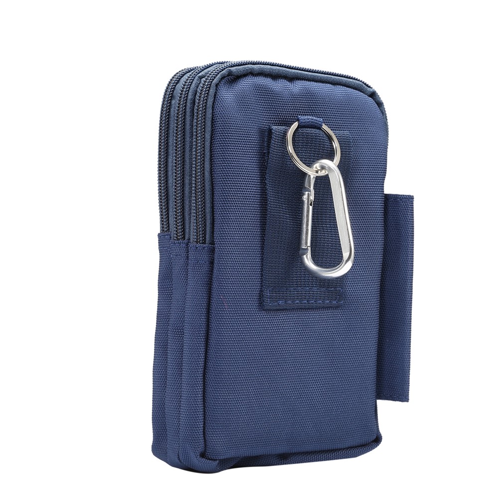 7 Polegadas ao ar Livre Molle Bolsa de Cintura Pacote de Gadgets de Gadget Com Coldre de Telefone Celular - Azul Escuro