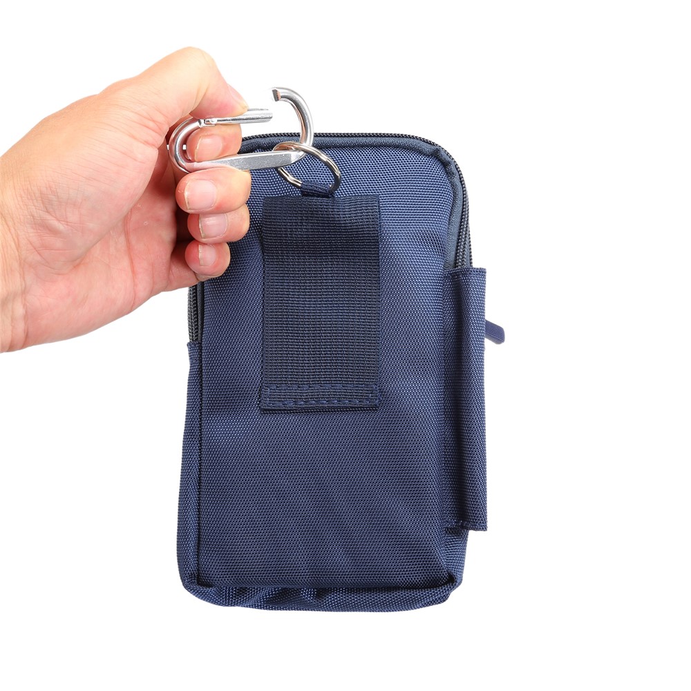 7-Zoll-Outdoor-Tactical Molle Beutel Hüfttasche Dienstprogramm Gadget Tasche Mit Handy-Holster - Dunkelblau-7