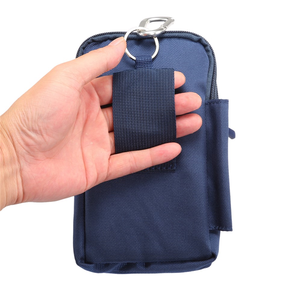 7 Pulgadas Tactical Molle Pouch Pouch Pack Utility Gadget Pocket Con Funda de Teléfono Celular - Azul Oscuro