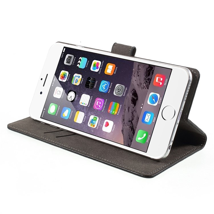 Étui de portefeuille en cuir PU pour iPhone 8/7 / 6s / 6 et autre smartphone entre 4,7-5 pouces-4