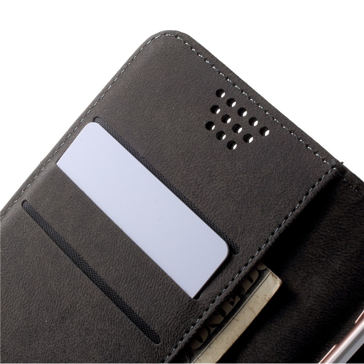 Universal Wallet Leather Mobile Phone Case for Samsung Galaxy J3 (2017)/LG K8 (2017) etc 5.0 inch Smartphone-4