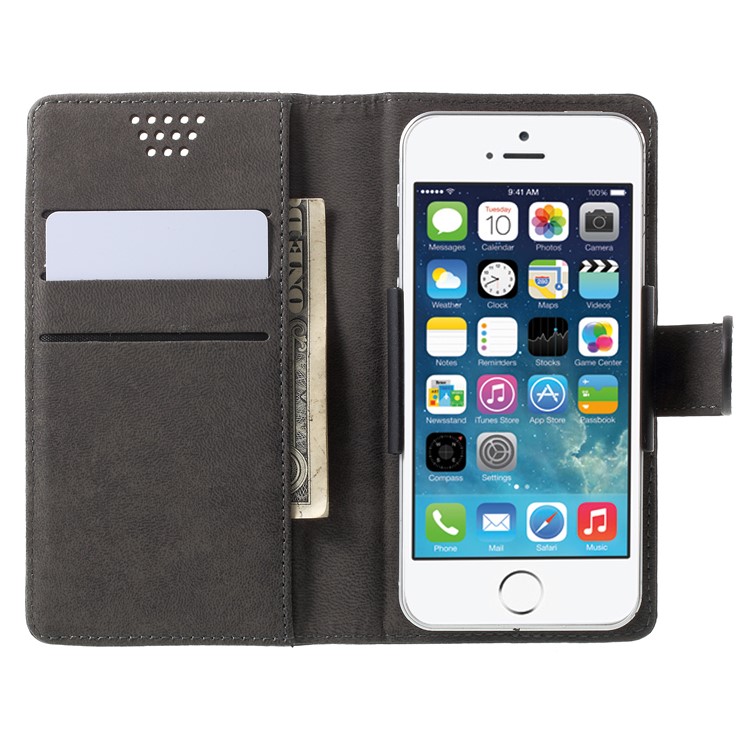 Universal Wallet PU Leather Mobile Case for Motorola Moto G / LG K3 (2017) etc, Width: 55-70mm-4