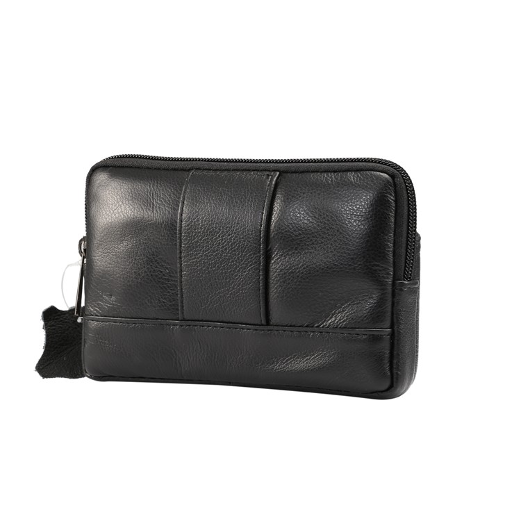 Bolso de Lavado de Cuero Genuino Universal Para Iphone Samsung Huawei, Etc.. (tamaño: 15.5x9.5x2.0cm) - Negro