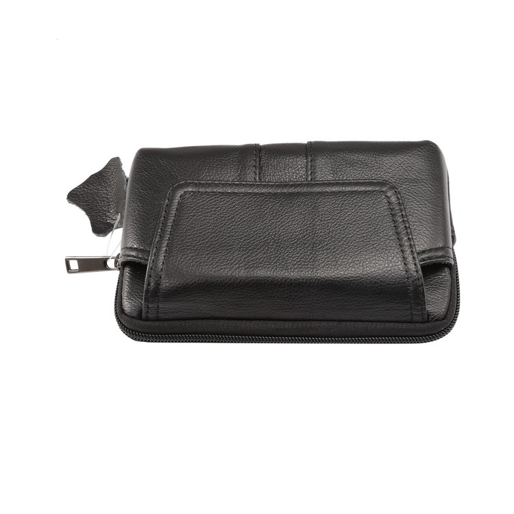 Bolso de Lavado de Cuero Genuino Universal Para Iphone Samsung Huawei, Etc.. (tamaño: 15.5x9.5x2.0cm) - Negro