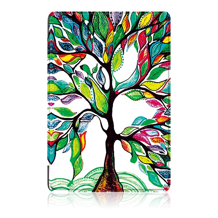 Pattern Printing Smart Leather Case for Tolino EPOS E-Reader 7.8-inch - Colorized Tree-2
