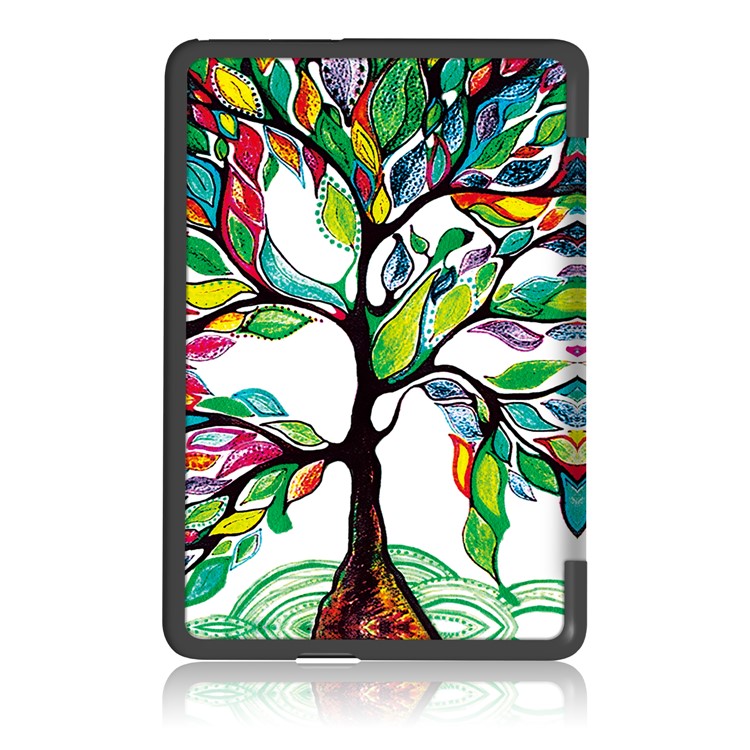 Pattern Printing Smart Leather Case for Tolino EPOS E-Reader 7.8-inch - Colorized Tree-3
