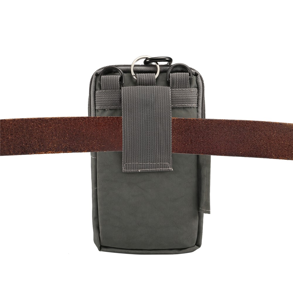 Bolso Al Aire Libre Del Artilugio De La Utilidad Del Paquete De La Cintura De La Bolsa De Molle De 7 Pulgadas Con La Funda Del Teléfono Celular - Gris-11
