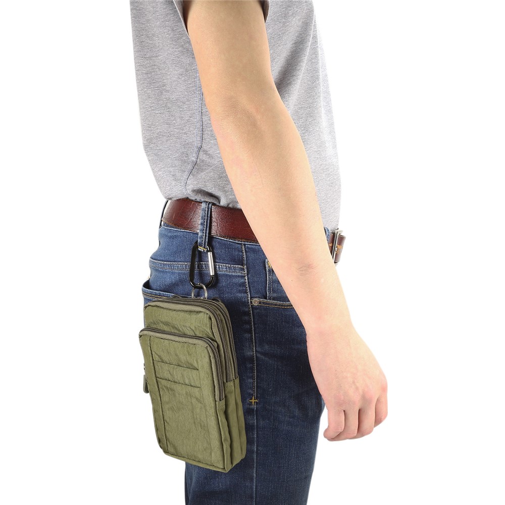 7 Inch Outdoor Tactical Molle Pouch Waist Pack Utility Gadget Bag with Mobile Phone Holster - Green-13