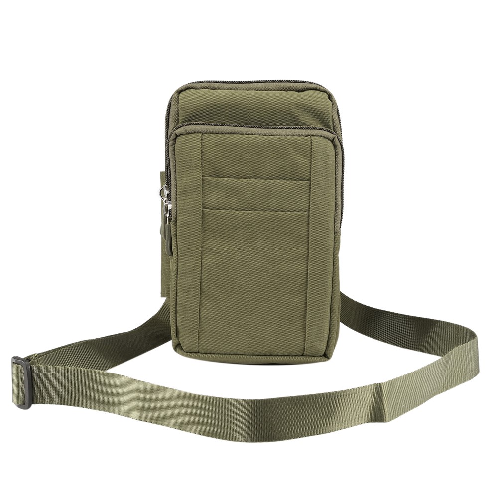 7 Inch Outdoor Tactical Molle Pouch Waist Pack Utility Gadget Bag with Mobile Phone Holster - Green-2