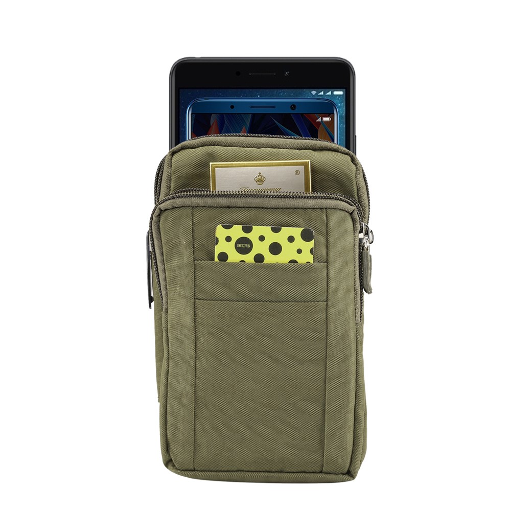 7 Inch Outdoor Tactical Molle Pouch Waist Pack Utility Gadget Bag with Mobile Phone Holster - Green-5