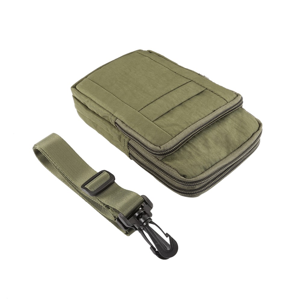 7 Inch Outdoor Tactical Molle Pouch Waist Pack Utility Gadget Bag with Mobile Phone Holster - Green-6