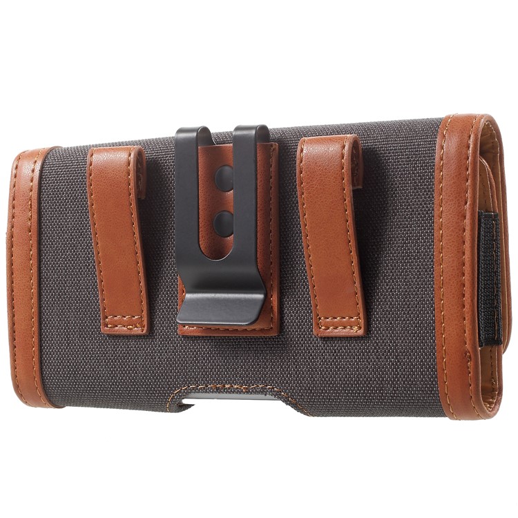 Leather Belt Clip Holster Pouch Case for iPhone 8 7 4.7 / Samsung Galaxy A3 (2017) etc Smartphone - Black-3