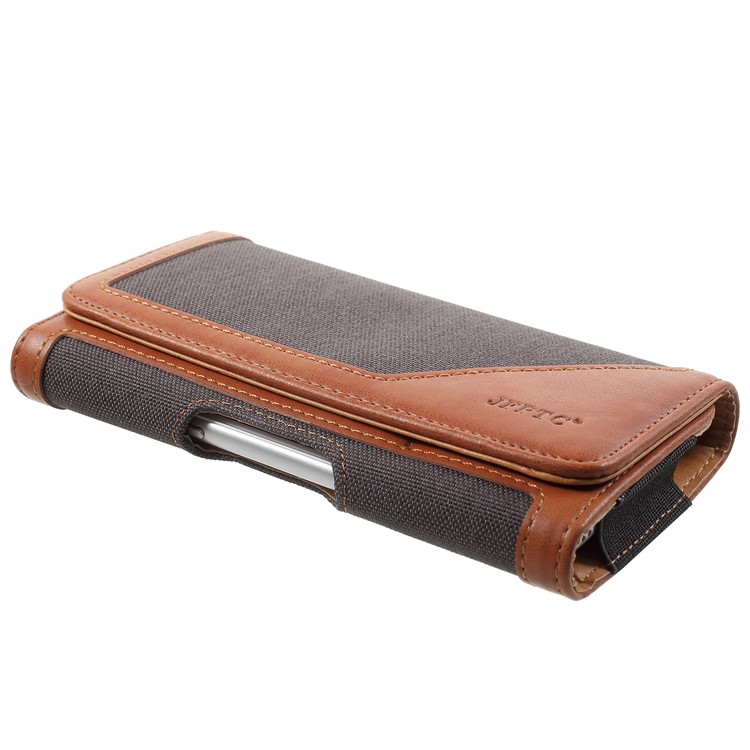 Leather Belt Clip Holster Pouch Case for iPhone 8 7 4.7 / Samsung Galaxy A3 (2017) etc Smartphone - Black-5