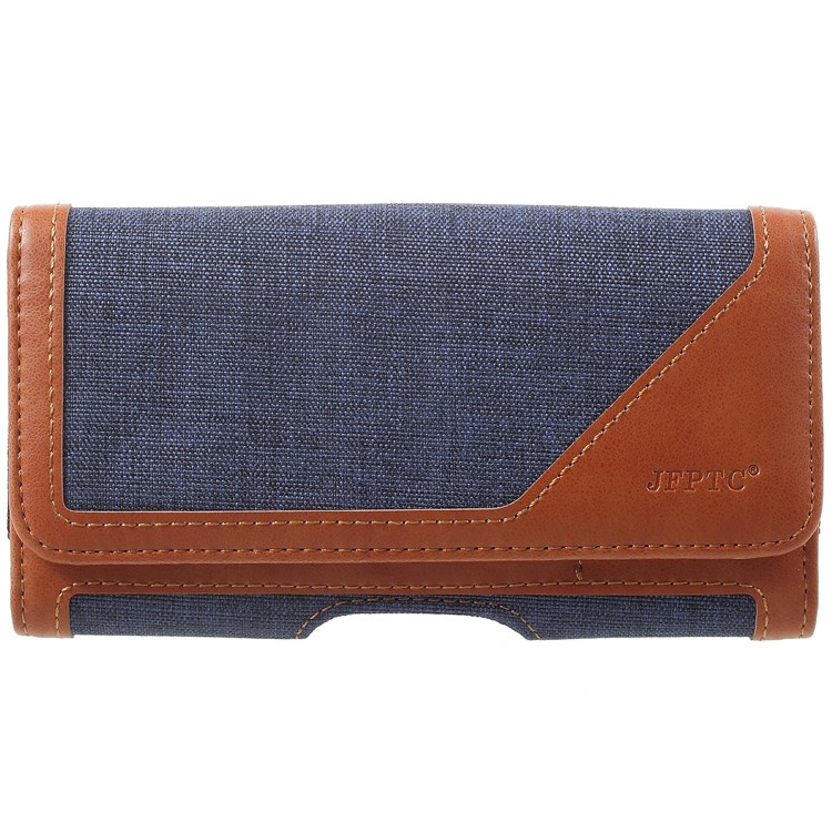 Leather Universal Protection Cover with Belt Clip for Samsung Galaxy J3 (2017)/LG K8 (2017) etc 5.0 inch Smartphone - Blue-1