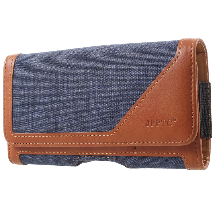 Leather Universal Protection Cover with Belt Clip for Samsung Galaxy J3 (2017)/LG K8 (2017) etc 5.0 inch Smartphone - Blue-2