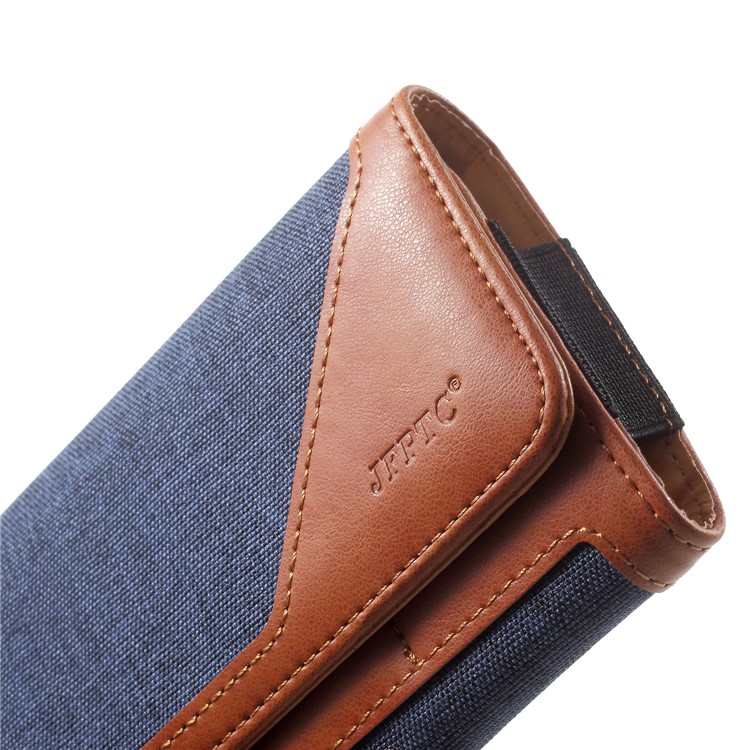 Leather Universal Protection Cover with Belt Clip for Samsung Galaxy J3 (2017)/LG K8 (2017) etc 5.0 inch Smartphone - Blue-6