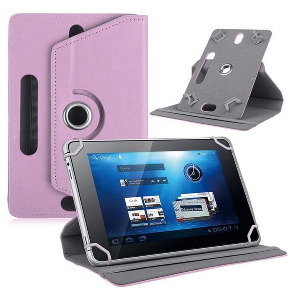 For 10 inch Tablet Protective Cover Universal 360-degree Rotary Stand Leather Tablet Case, Size: 26.5 x 17.5 x 1.2cm - Pink