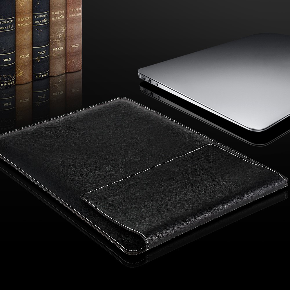 PU Leather Sleeve Pouch Case with Mouse Pad for MacBook Pro 15-inch (2016) - Black-2