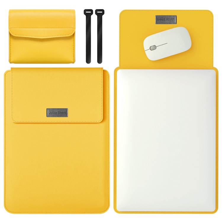 13-inch Universal Large Capacity Leather Shell for Phone Tablets - Orange-1