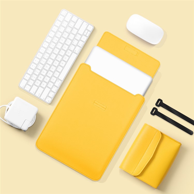 13-inch Universal Large Capacity Leather Shell for Phone Tablets - Orange-2