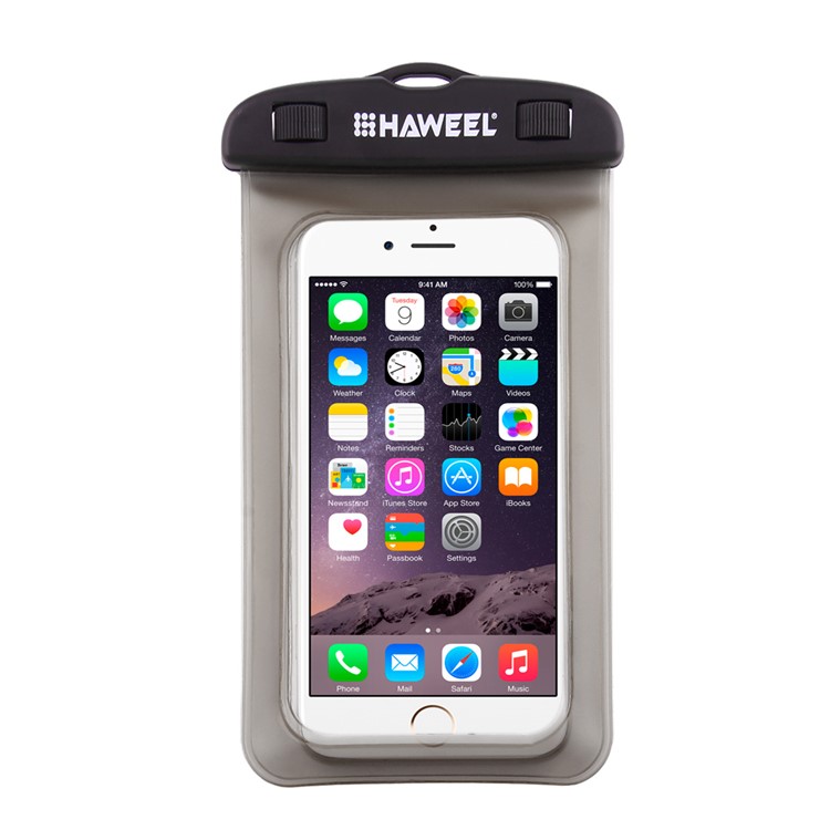 HAWEEL HWL-7002 Universal Waterproof Bag Pouch Case for iPhone X/8 Plus, Size: 21 x 11.5 x 1.2cm - Grey-2