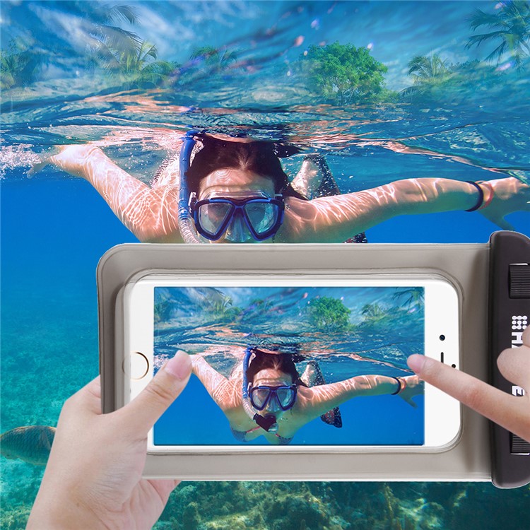 HAWEEL HWL-7002 Universal Waterproof Bag Pouch Case for iPhone X/8 Plus, Size: 21 x 11.5 x 1.2cm - Grey-8