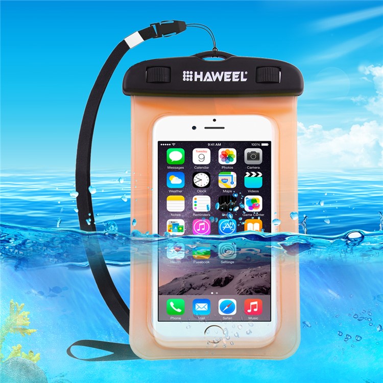 Funda Universal HAWEEL HWL-7002 Para Bolso Para Iphone X / 8 Plus, Tamaño: 21 X 11.5 X 1.2cm - Naranja-1