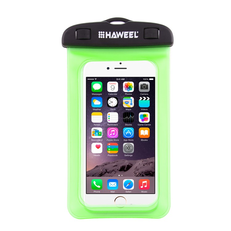 HAWEEL HWL-7002 Universal Waterproof Pouch for iPhone X/8 Plus, Size: 21 x 11.5 x 1.2cm - Green-2
