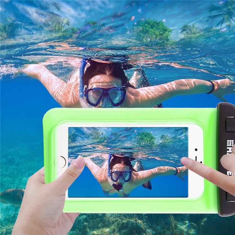 HAWEEL HWL-7002 Universal Waterproof Pouch for iPhone X/8 Plus, Size: 21 x 11.5 x 1.2cm - Green-8